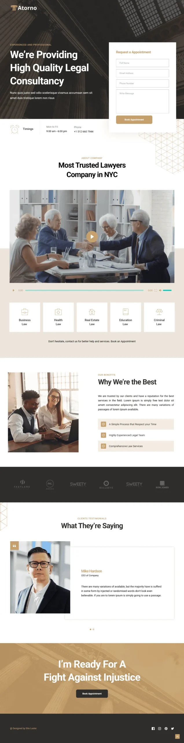 Atorno Portfolio website design scaled